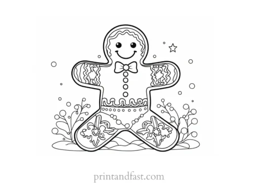 gingerbread coloring page free