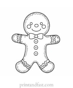 gingerbread coloring page fun