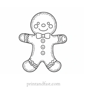 gingerbread coloring page fun