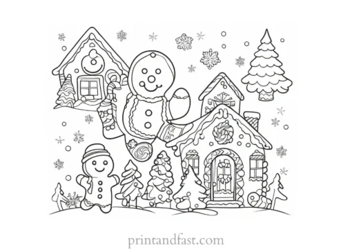 gingerbread coloring page printable