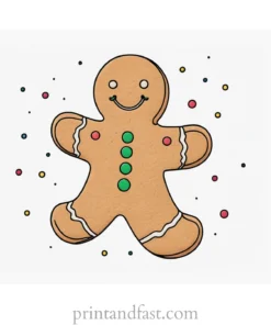 gingerbread coloring page simple