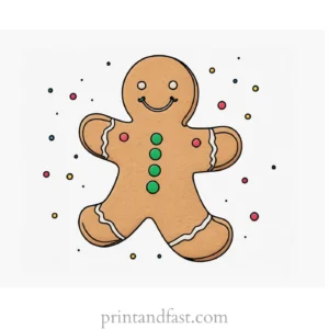 gingerbread coloring page simple