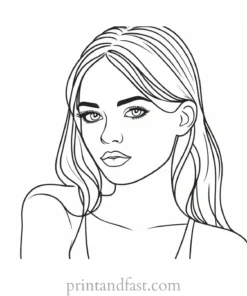 girl coloring page activity