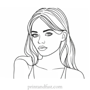 girl coloring page activity