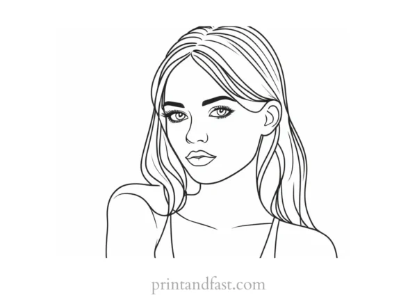 girl coloring page activity