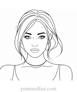 girl coloring page artistic