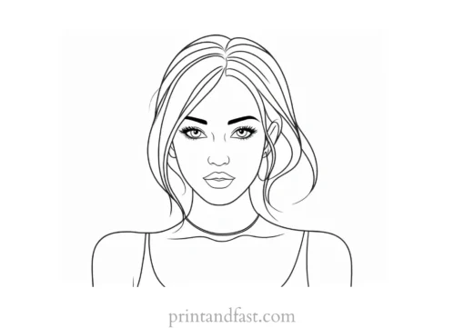 girl coloring page artistic