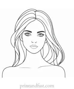 girl coloring page cartoon