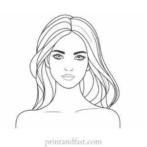 girl coloring page cartoon