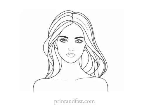 girl coloring page cartoon