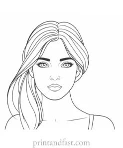 girl coloring page cartoon character