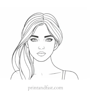 girl coloring page cartoon character