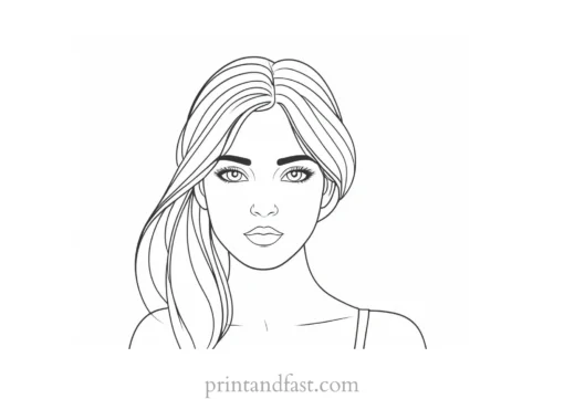 girl coloring page cartoon character