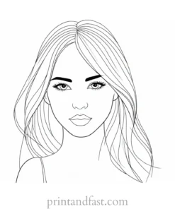 girl coloring page color