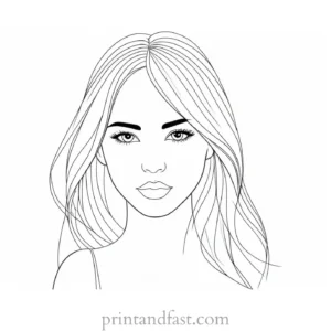 girl coloring page color