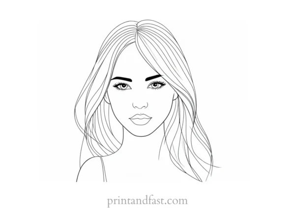 girl coloring page color