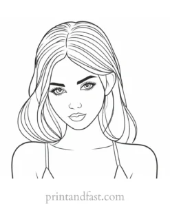 girl coloring page cute