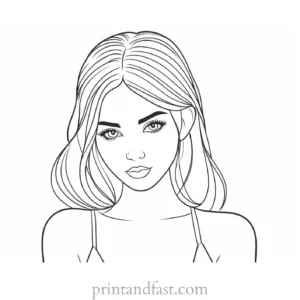 girl coloring page cute