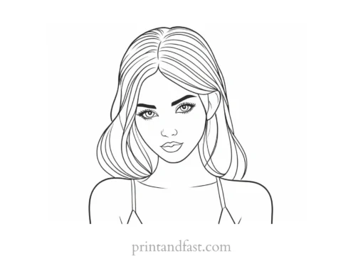 girl coloring page cute