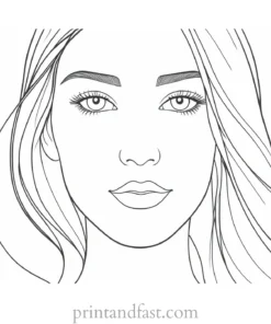 girl coloring page design