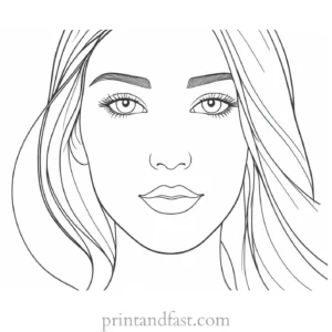 girl coloring page design