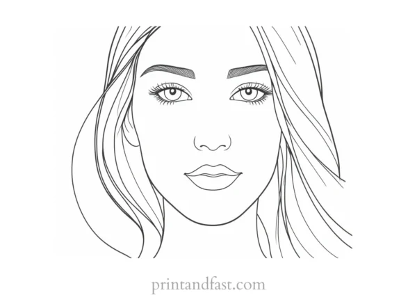 girl coloring page design