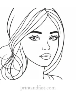 girl coloring page doodle