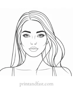 girl coloring page easy