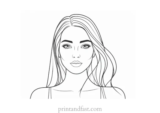 girl coloring page easy