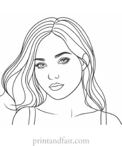 girl coloring page for kids