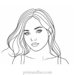 girl coloring page for kids