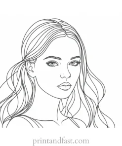 girl coloring page illustration