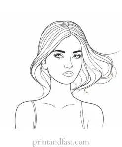 girl coloring page image