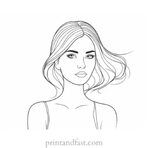 girl coloring page image