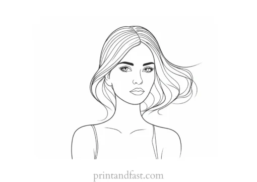 girl coloring page image