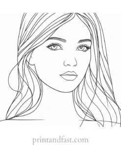 girl coloring page painting