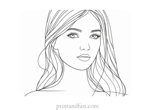 girl coloring page painting