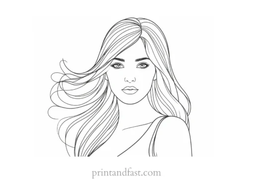 girl coloring page pattern