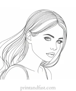 girl coloring page printable