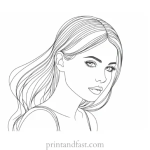 girl coloring page printable