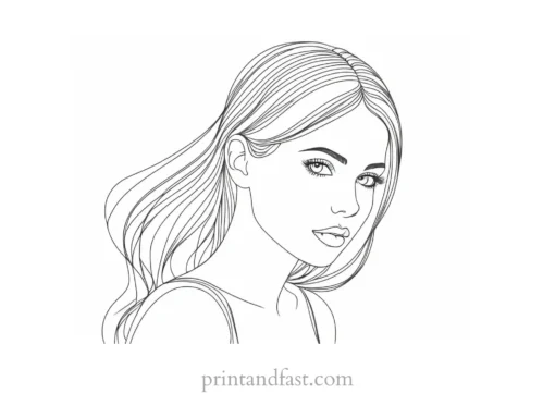 girl coloring page printable