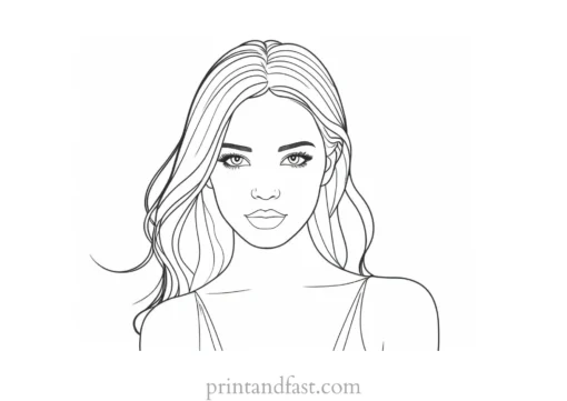 girl coloring page printout