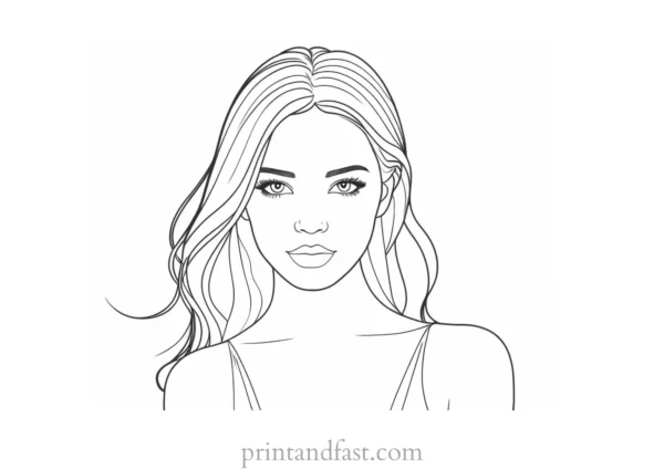 girl coloring page printout