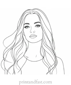 girl coloring page sketch