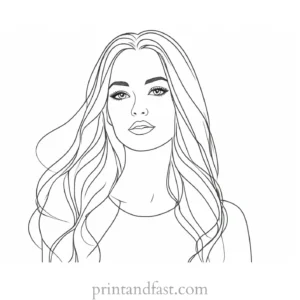 girl coloring page sketch