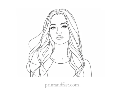 girl coloring page sketch