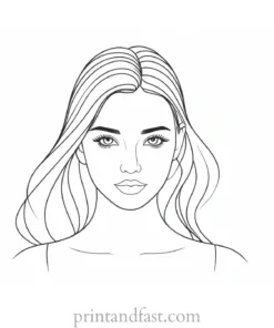 girl coloring page template