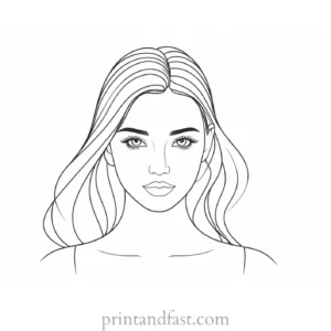 girl coloring page template