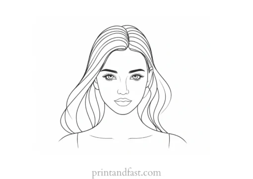 girl coloring page template