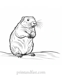 groundhog coloring page DIY